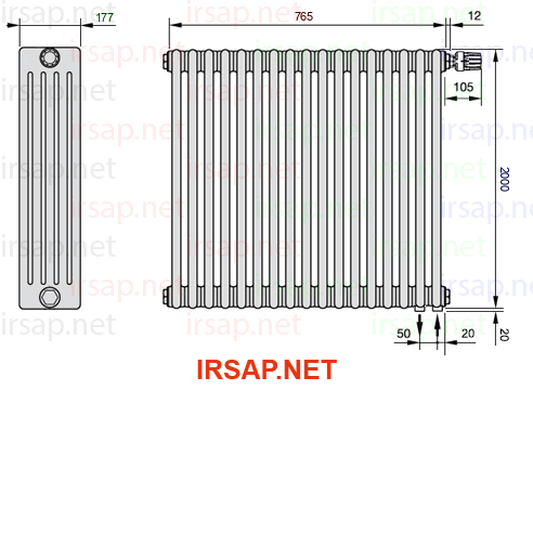 Радиатор IRSAP Tesi 52000/17 T25 CL 01